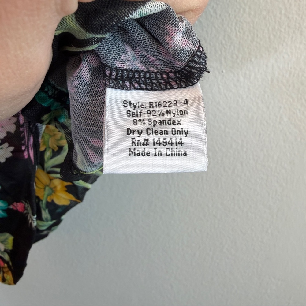 Johnny Was Floral Elsinore Mesh Tee Size XL - Picture 4 of 6